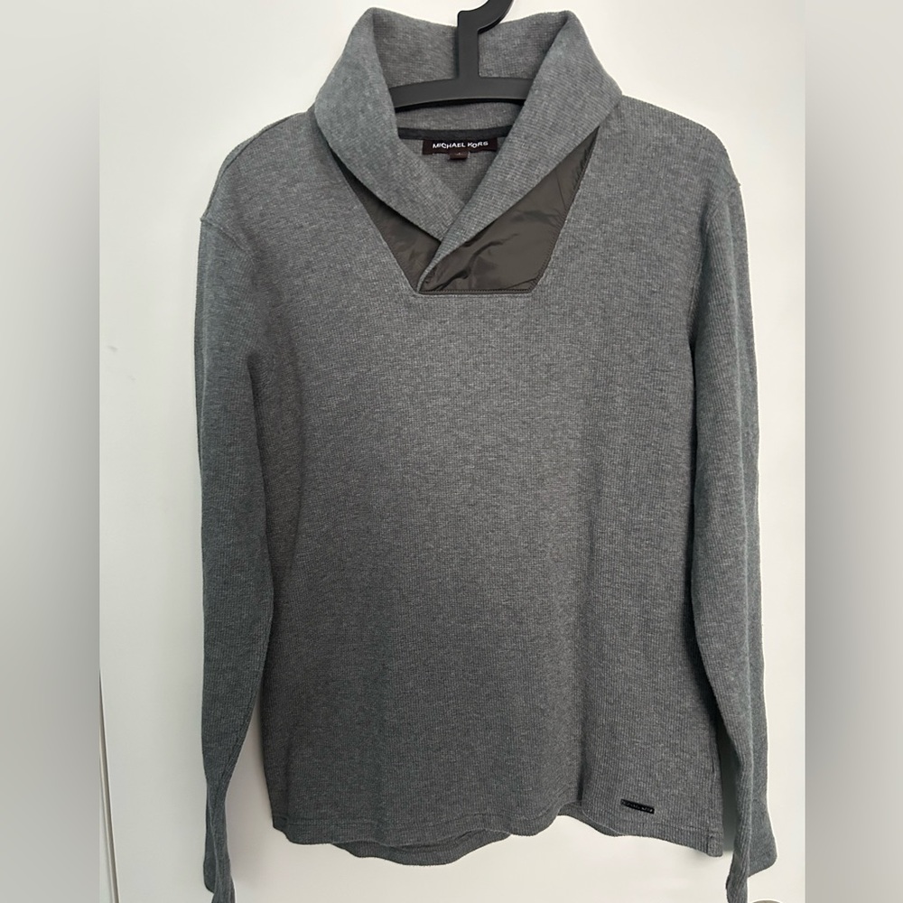 Michael Kors Charcoal V-Neck Men's Sweater